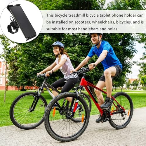 SHINEOFI Bike Phone Mount Stroller Phone Mount Tablet Holder for Treadmill Adjustable Handlebar Clamp for Smartphones and Tablets Rotatable Clip for Scooter Elliptical Shopping Cart