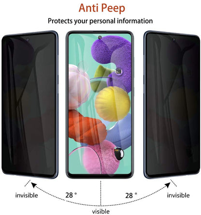 [2 Pack for Samsung Galaxy A14 Tempered Glass Privacy Screen Protector 5G, Anti Spy Black Protect Film Shield for Galaxy A14 6.8 inch, Bubble Free Anti Scratch Case Friendly Easy Install - size: A14