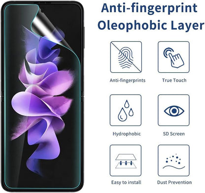 3 Pack for Samsung Galaxy Z Flip7 Screen Protector [Not Glass], Anti-Scratch, Compatible Fingerprint, Full Adhesive Flexible Film for Samsung Galaxy Z Flip7 - size: for Samsung Galaxy Z Flip7