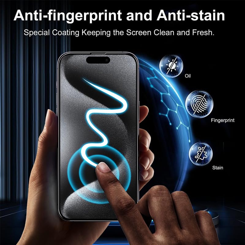 2 Pack Dust-Free Installation Screen Protector for iPhone 16 Pro max[6.9 Inch], Tempered Glass with Auto-Alignment Frame, 9H Hardness, Case Friendly, HD Clear, Scratch & Shatter Resistant (iphone 16 pro max)