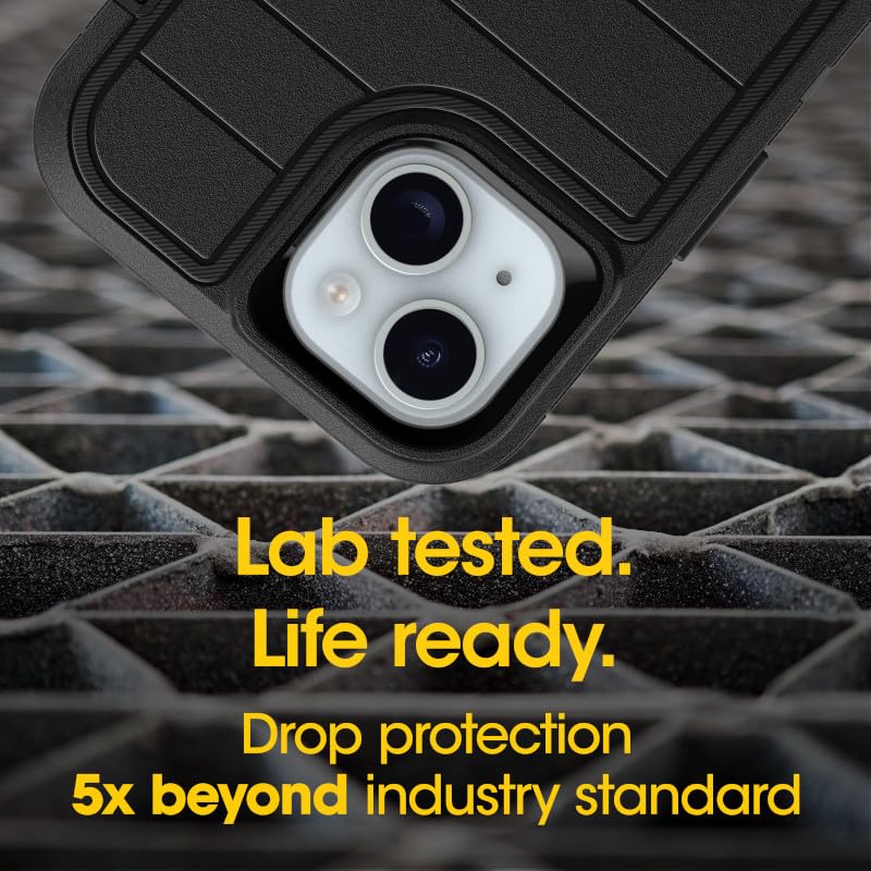 OtterBox iPhone 17e & iPhone 16e (Only) - Defender Series Case - Black - Screenless - Rugged & Durable - with Port Protection - Holster Clip Includes - Microbial Defense Protection - color: Black, style: Non-MagSafe
