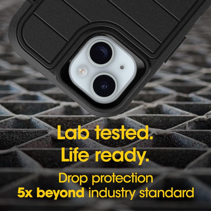 OtterBox iPhone 17e & iPhone 16e (Only) - Defender Series Case - Black - Screenless - Rugged & Durable - with Port Protection - Holster Clip Includes - Microbial Defense Protection - color: Black, style: Non-MagSafe