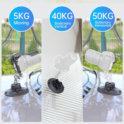 6" Camera Suction Cup Mount, Heavy Duty Pump Vacuum Mount - size: 6” Plastic