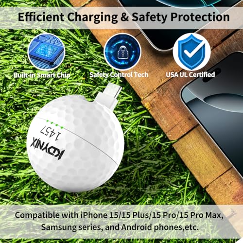 Mini Portable Charger USB C Power Bank 2000mAh Phone Charger Battery Pack Compatible with iPhone 17/17 Air/17 Pro/17 Pro Max/16/16 Plus/16 Pro/16 Pro Max/15 Series, Galaxy Series, Android etc - color: Golf Ball