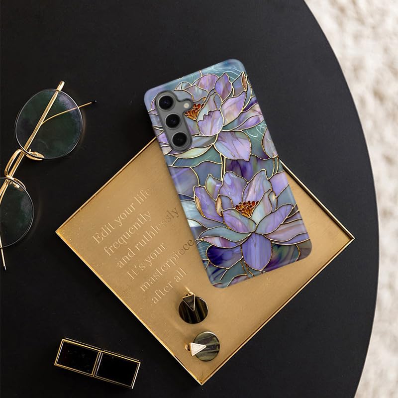 Compatible for Samsung Galaxy S24 FE 5G Case,Double Layer Shockproof Protection Heavy Duty Phone Cover,Abstract Lotus - color: Abstract Lotus, size: S24 FE