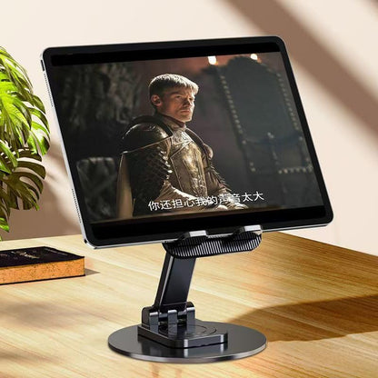 Cell Phone Stand 2 Pack,Angle Height Adjustable Cell Phone Holder for Desk,Foldable Desktop Phone Holder Cradle Dock with Silicon Pad Compatible with All Mobile Phones (Black + White)