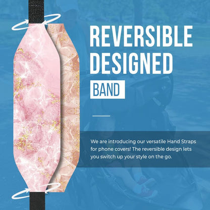Switchbands Universal Phone Grip Strap | Phone Loop for Almost All Phones | Reversible Phone Straps As Cell Phone Finger Holder | Elastic Phone Grip As Phone Wrist Strap - Rose Marble