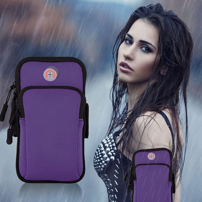 Running Armband Cell Phone Holder for iPhone 11 12 13 14 15 16e 16 17 Pro Max Xs X Xr 8 Plus SE Mini,Galaxy S26 S25 S24 S23 S22 Note 20,Key,Strap Pouch,Workout Exercise Sports Arm Band Sleeve - color: 1-Purple