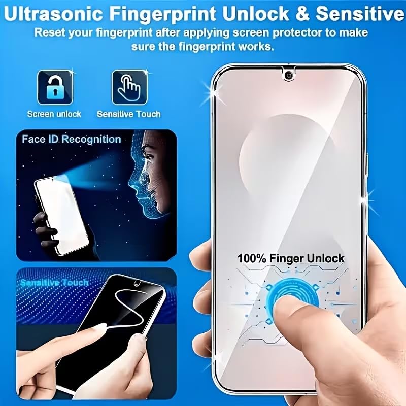 XDesign [3+2 Pack Galaxy S26 Ultra Screen Protector, 9H Tempered Glass Scratch Resistant, Ultrasonic Fingerprint Support, For Samsung Galaxy S26 Ultra 5G 6.8 Inch Glass Screen Protector - size: for Galaxy S26 Ultra 6.9"