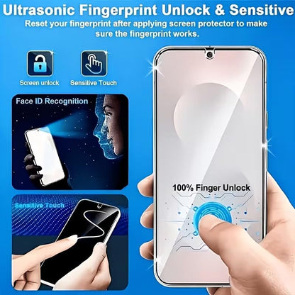 XDesign [3+2 Pack Galaxy S26 Ultra Screen Protector, 9H Tempered Glass Scratch Resistant, Ultrasonic Fingerprint Support, For Samsung Galaxy S26 Ultra 5G 6.8 Inch Glass Screen Protector - size: for Galaxy S26 Ultra 6.9"