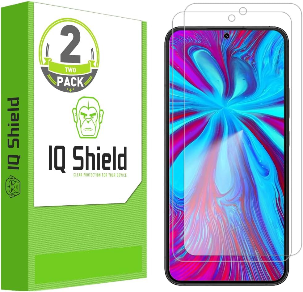 IQShield 2 Pack Screen Protector for Samsung Galaxy S22 Plus / S22+ 5G Case Friendly, Easy Installation, Fingerprint Unlock, Anti-Bubble Clear TPU Film - size: 6.6-INCH