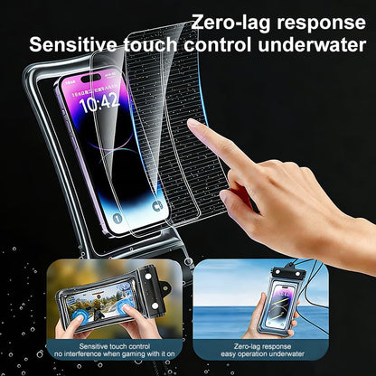 2pcs Waterproof Phone Pouch Case -Easy Lock & Heavy Duty IPX8 Water Proof Cell Phone Dry Bag for Beach, Protector for iPhone 17 16 15 14 13 12 11 Pro Max Plus Air, Galaxy S25 S24, 5-10in Black - color: Black