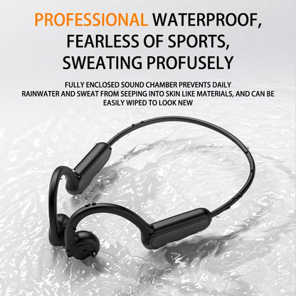 AYI True Bone Conduction Bluetooth Headphones Open Ear Headset Painless Wear Stereo Earphone 11H Playtime Lightweight Stable & Comfortable Sports Headphone for Driving Bicycling Running Skiing-White - color: B8 White