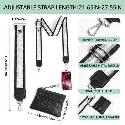 Clip and Go Strap for Phone with Wallet Crossbody - color: Rose Gold