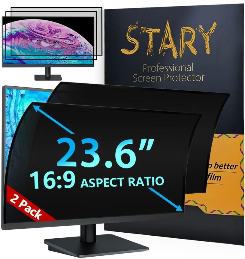 STARY [2 Pack 23.6 Inch Computer Monitor Privacy Screen for 16:9 Ratio - size: 23.6 Inch 16:9 Upgrade