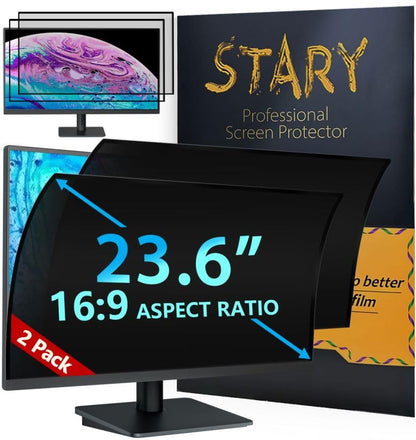 STARY [2 Pack 23.6 Inch Computer Monitor Privacy Screen for 16:9 Ratio - size: 23.6 Inch 16:9 Upgrade