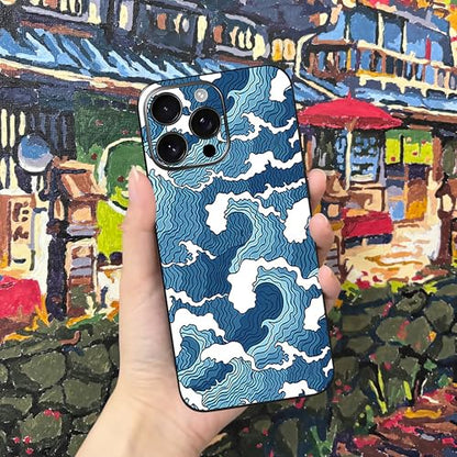 Skin Wrap Compatible with 13/14/15/16/17 Pro Max (Blue, 15 Pro Max) - color: Blue, size: 15 Pro Max