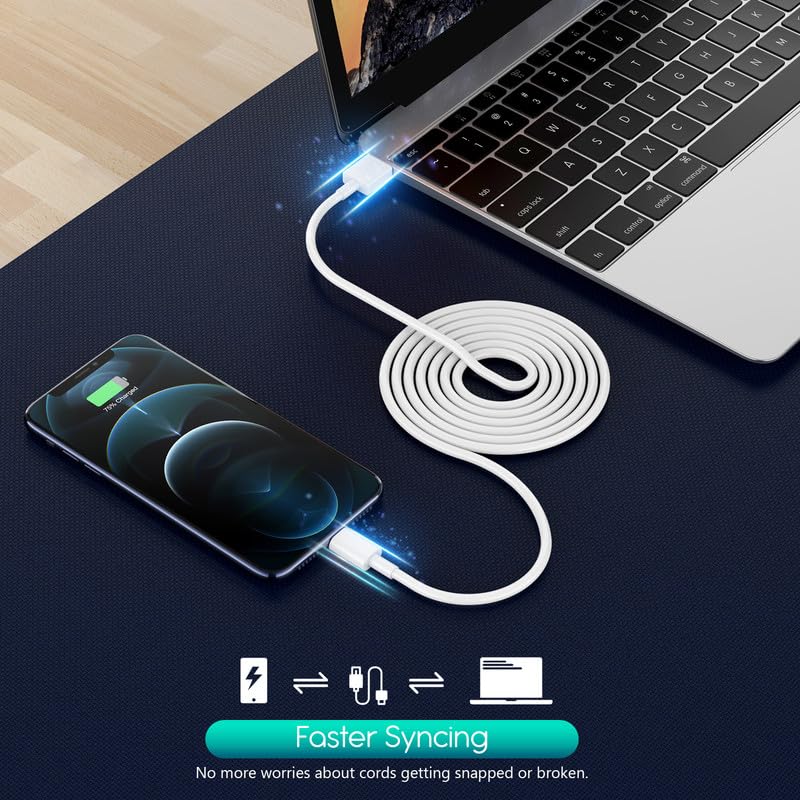 iPhone Charger,Extra Long 2 Pack 10FT Lightning Cable Cube i Phone 12 Charger Charging Transfer Cord Cable with USB Plug Wall Charge Block Travel Adapter for iPhone 14/13/12/11/SE2022/8/7/XS/XR/X/iPad - size: 10FT