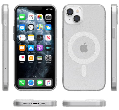Casely iPhone 14 Plus Case | Clear Skies | Clear Shimmer | Compatible with MagSafe | Classic Ultra Slim Design - color: Clear Skies | Clear Shimmer