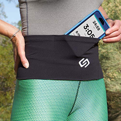 Sporteer VersaMax Running Belt, Anti-Theft Travel Money Band, Black, XS - color: Black, size: X-Small
