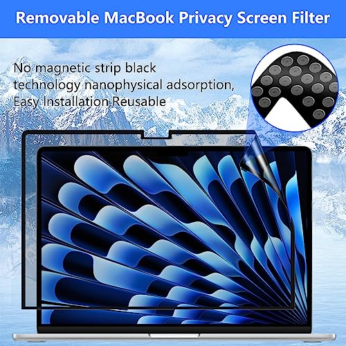 Removable Privacy Screen MacBook Air 13.6 & 13 inch 2022-2026 (M2,M3,M4,M5) - size: MacBook Air 13.6 in
