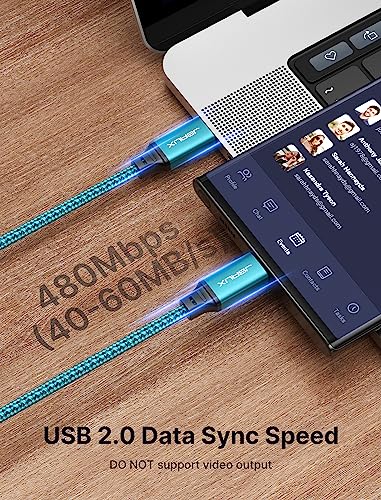JSAUX 100W USB C to USB C Cable [2-Pack 6.6FT], PD Fast Charging, Green - color: Green, size: 6.6ft+6.6ft