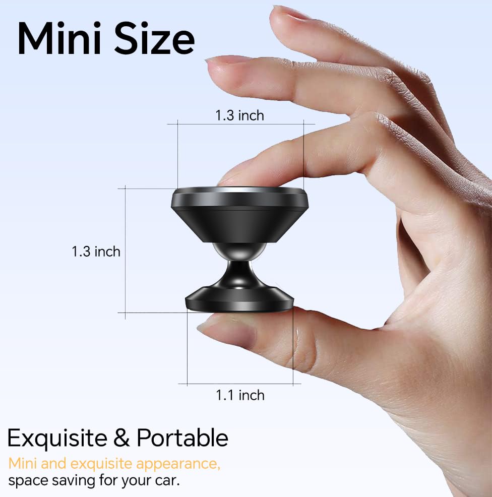 【 2-Pack 】 Magnetic Phone Holder for Car Dashboard【Strong Magnet】iPhone Magnetic Phone Mount for Car Phone Holder 【4 Metal Plate】Cell Phone Holders for Your Car Mount for iPhone 17 Pro Max Air 16 15