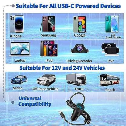 Apple MFi Certified iPhone Car Charger Fast Charging, 4.8A USB Car Charger - size: 6FT