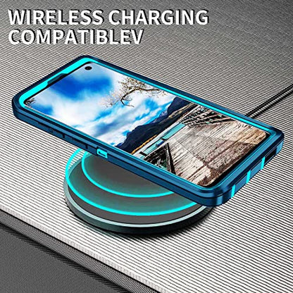 for Galaxy S10 Case,[Without Screen Protector] Heavy Duty Shockproof Dust/Drop Poof 3 Layers Full Bady Protection Rugged Cover for Galaxy S10 6.1",Turquoise - color: Turquoise