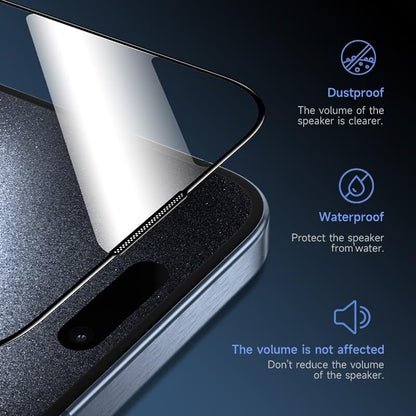 5-Pack HD Clear Tempered Glass Screen Protector, 9H Hardness Anti-Fingerprint 2.5D Curved Edge High Transmittance Middle Aluminum Glass for iPhone 16 Pro Max (17PRO)