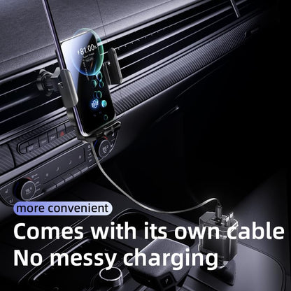 Magnetic Phone Holder Wireless Car Charger Phone Mount, Black