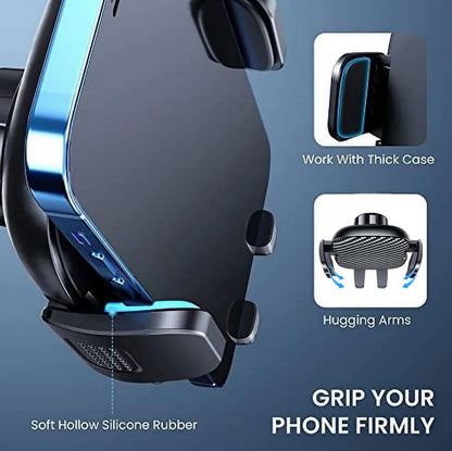 Car Phone Holder - Flexible Gooseneck Long Arm Phone Mount for Windshield with Washable Strong Suction Cup for All iPhone Android Smartphone - color: Dark Black-A