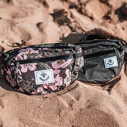 4Monster Hiking Waist Packs Portable,Water Resistant Fanny Bag with Adjustable Strap,Lightweight Crossbody Chest Bag Slim Bag - color: Grey