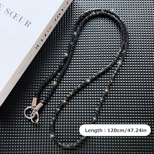 Phone Lanyard, On-the-Go Universal Crossbody Strap Neck Lanyard with Phone Tether Patches for Most Cellphones - color: K