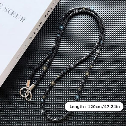 Phone Lanyard, On-the-Go Universal Crossbody Strap Neck Lanyard with Phone Tether Patches for Most Cellphones - color: K