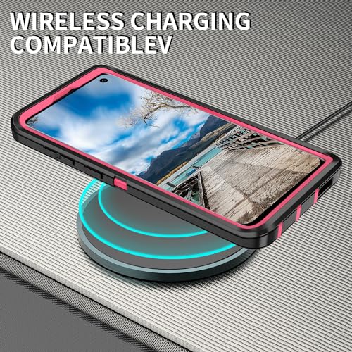 for Galaxy S10 Case,[Without Screen Protector] Heavy Duty Shockproof Dust/Drop Poof 3 Layers Full Bady Protection Rugged Cover for Galaxy S10,Black/Pink - color: Black/Pink