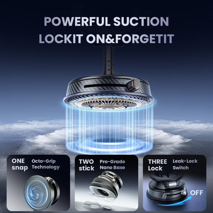 Car Phone Holder, Magnetic Phone Holder for Car, N52 Strong Magnets Suction Cup Mount, Dashboard Windshield, 1080° Rotation for All iPhone 17-12 Pro Max & Android