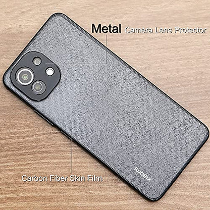 Ibywind Screen Protector For Xiaomi 11 Lite 5G NE/Mi 11 Lite 5G/4G,with 2Pcs Tempered Glass,1Pc Camera Lens Protector,1Pc Backing Carbon Fiber Film [Fingerprint Reader,Easy to install] - size: Xiaomi 11 Lite 6,55"