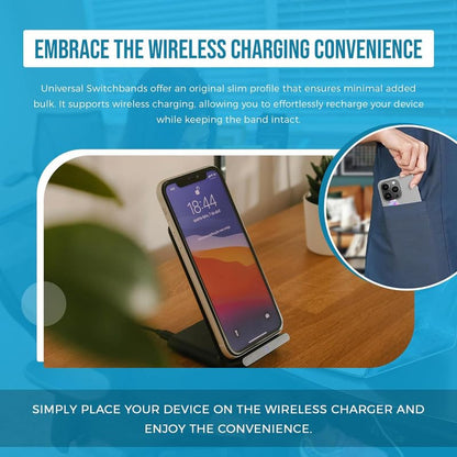 Switchbands Phone Grip Strap - Reversible Finger Holder for Phone Back, Customizable Anti-Slip Design, Wireless Charging Compatible Detachable Holder for iPhone - Starry Threads - color: Starry Threads