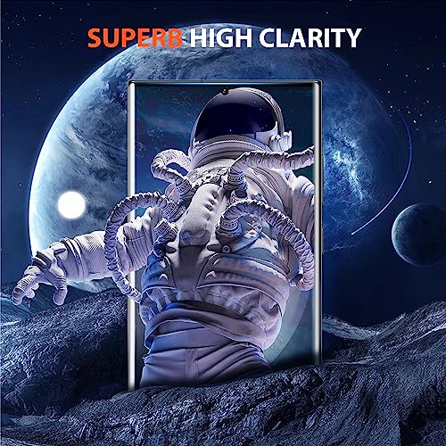Samcorn 3 Pack Galaxy S22 Ultra Screen Protector, HD Clear Tempered Glass, Fingerprint Unlock, 3D Curved, Scratch Resistant, No Bubble for Samsung Galaxy S22 Ultra 5G Glass Screen Protector