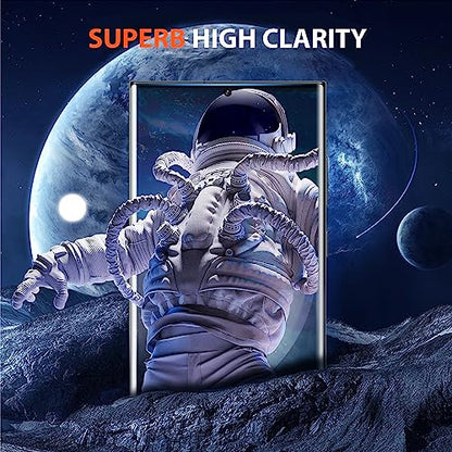 Samcorn 3 Pack Galaxy S22 Ultra Screen Protector, HD Clear Tempered Glass, Fingerprint Unlock, 3D Curved, Scratch Resistant, No Bubble for Samsung Galaxy S22 Ultra 5G Glass Screen Protector