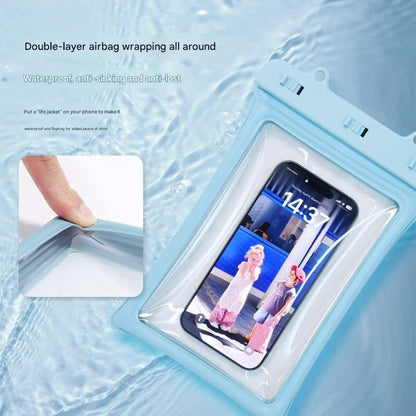 Universal Waterproof Phone Pouch — Oversized, can be Used as a Shoulder Bag, Featuring Dual airbags and a Transparent Touchscreen.(Green) - color: Green