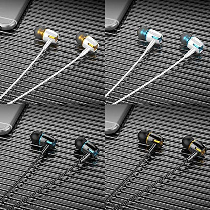 YNR 4 Packs Wired Earbuds with Microphone & Volume Control, in-Ear Earphones for School, Noise Islating, for 3.5mm Jack iPhone iPad iPod Samsung Google Devices (Black White) - color: Mixed color 4 pairs