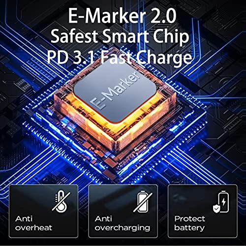 240W USB C to USB C Cable 10FT,Right Angle PD 3.1 Type C to C 5A Fast Charging Cable for MacBook Pro/Air,iPad Pro/Air/Mini,iPhone15/15Pro/15Plus/15ProMax,Samsung S24/S23/S22,Surface Book2,Pixel - style: Dual 90° Right Angle