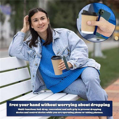 TEAMOLA Silicone Phone Grip Strap, Anti-Slip Phone Hand Holder Navy 230 - color: 230, 3 Navy