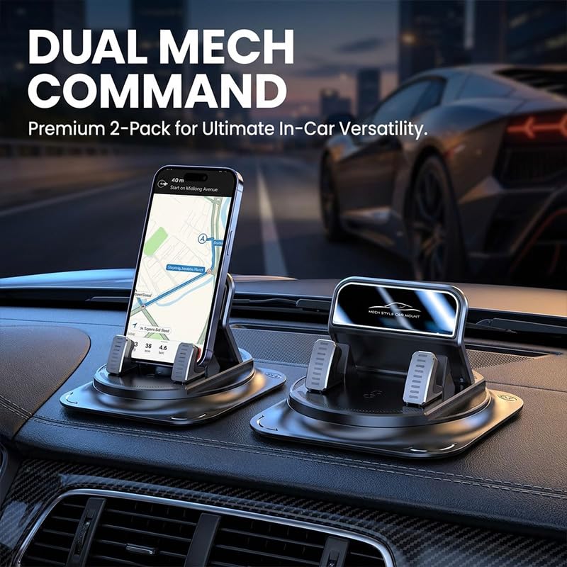 Car Phone Holder with 360 Degree Rotation 2026 Dashboard Phone Mount, 1PC