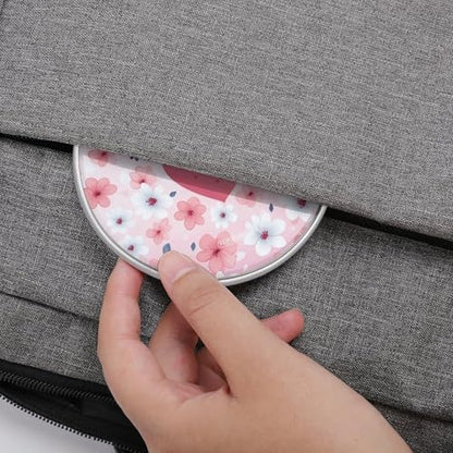 Pink Flower and Hearts Wireless Charger Portable Fast Charging Pad Lightweight Wireless Charging Pad 10W Slim Charging Station for Phone Charger Mat for Travel Home Office Desk