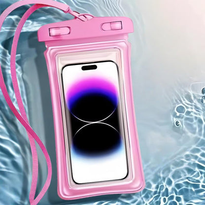 IPX8 Waterproof Phone case, Floating Waterproof Phone Pouch with Adjustable Lanyard & Airbag Heavy-Duty Protection, 7.2" Clear Cellphone Dry Bags for Vacation Beach Pool Cruise Travel Essentials-Pink - color: Pink