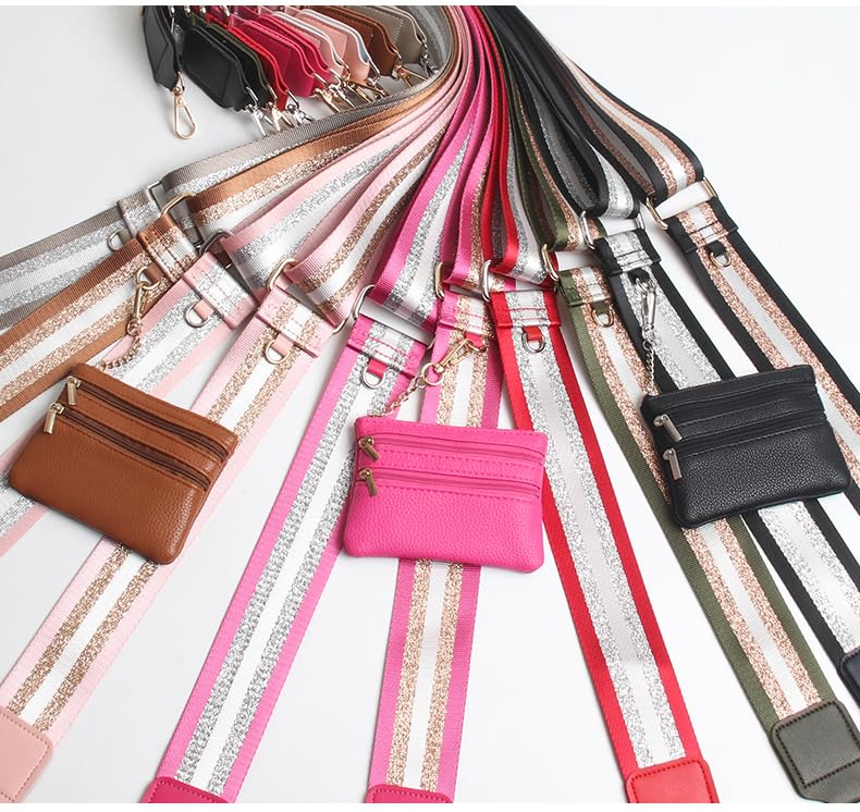 Clip and Go Strap for Phone with Wallet Crossbody - color: Rose Gold