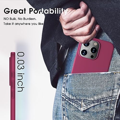 X-level Compatible with iPhone 15 Pro Case Slim Fit Ultra-Thin [Guardian Series] Soft TPU Matte Finish Coating Phone Cases Lightweight Anti-Scratch Back Cover Grip 6.1" (2023)-Wine red - color: Winered, size: iPhone 15 Pro